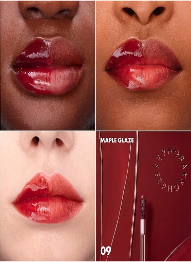 SEPHORA COLLECTION Totally Juicy Lip Tint – 09 Maple Glaze - Warm Orange Nude | Long-Lasting Hydrating Lip Tint – 5.5ml
