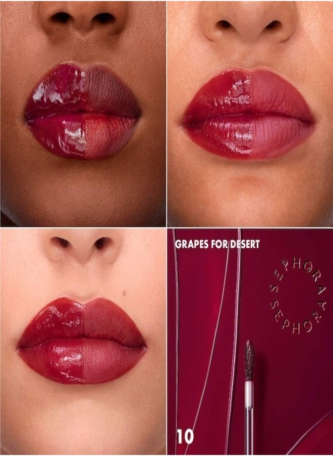 SEPHORA COLLECTION Totally Juicy Lip Tint – 10 Grapes For Dessert - Bright Burgundy| Long-Lasting Hydrating Lip Tint – 5.5ml