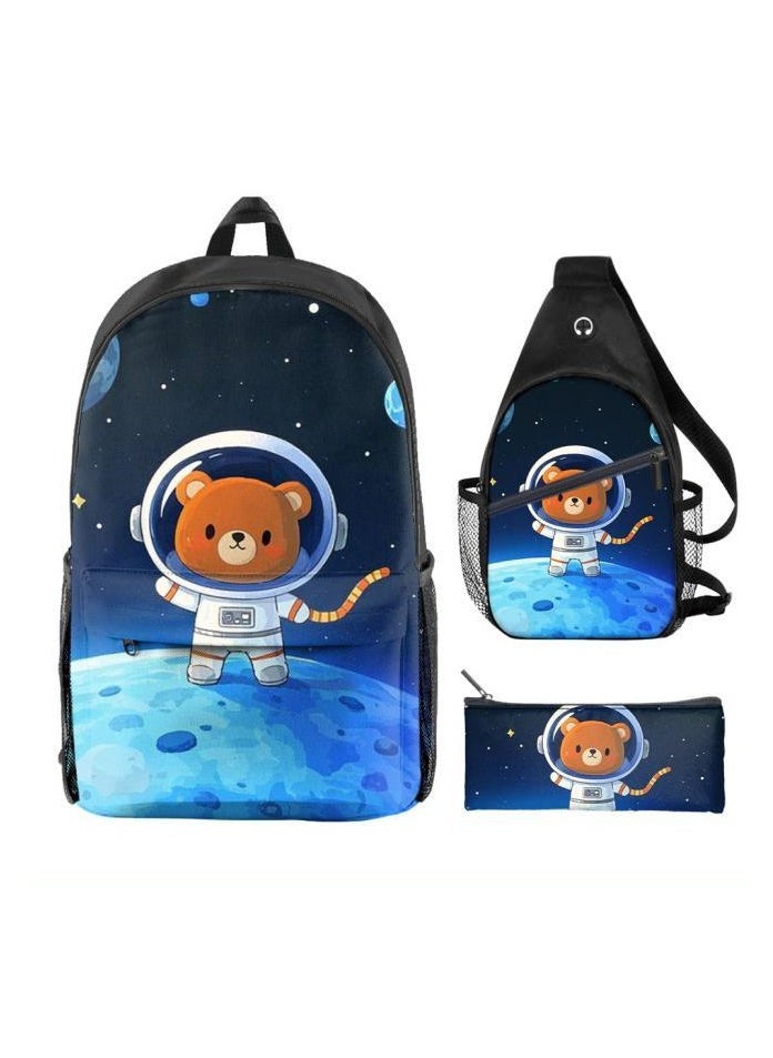 Universal cartoon new three-piece schoolbag - 1432