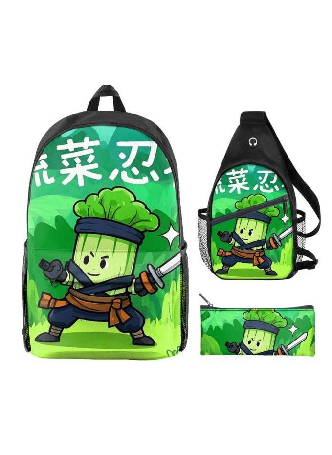 Universal cartoon new three-piece schoolbag - 471