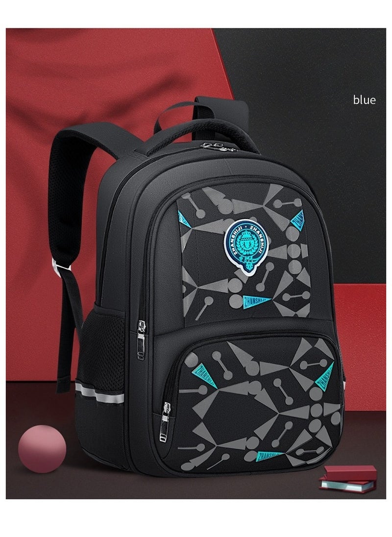 Primary School Students' Leisure Schoolbag, Lightweight, Waterproof, Large-capacity, Boys and Girls Backpack 28*41*16CM
