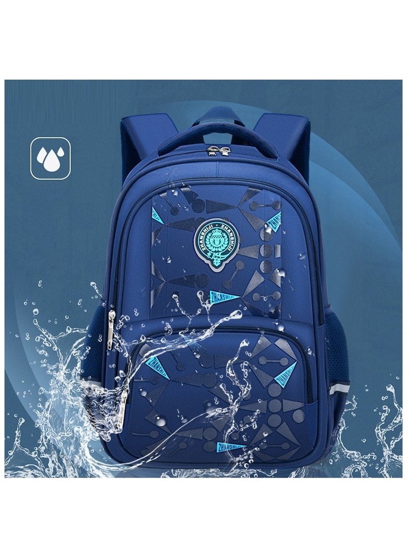 Primary School Students' Leisure Schoolbag, Lightweight, Waterproof, Large-capacity, Boys and Girls Backpack 28*41*16CM