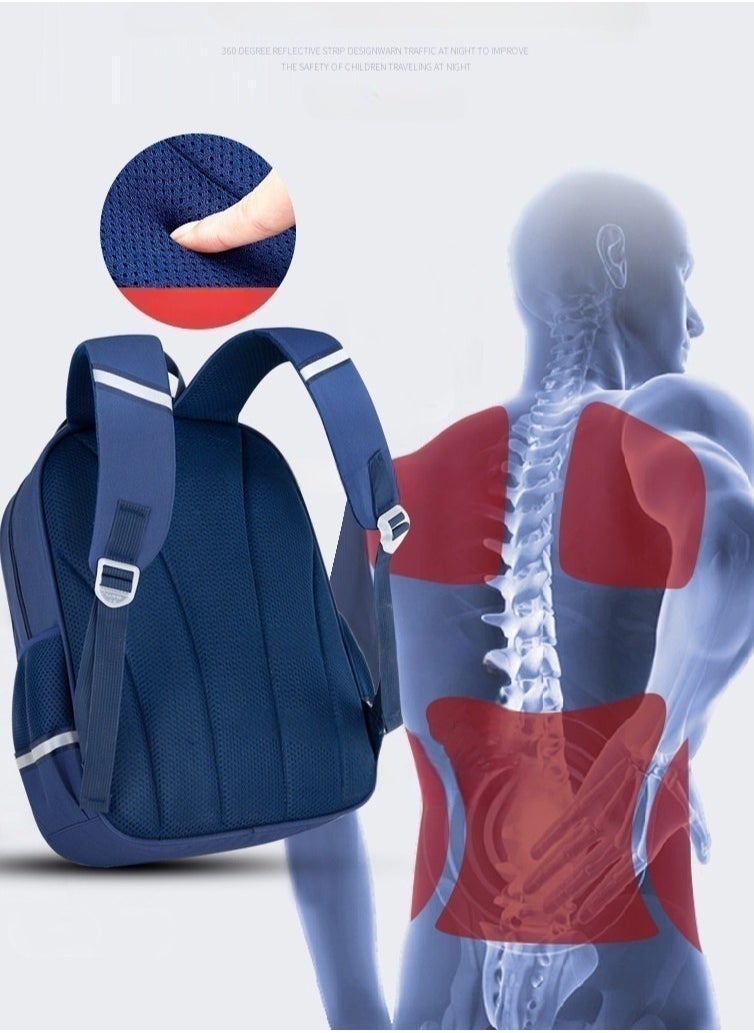 Primary School Students' Leisure Schoolbag, Lightweight, Waterproof, Large-capacity, Boys and Girls Backpack 28*41*16CM