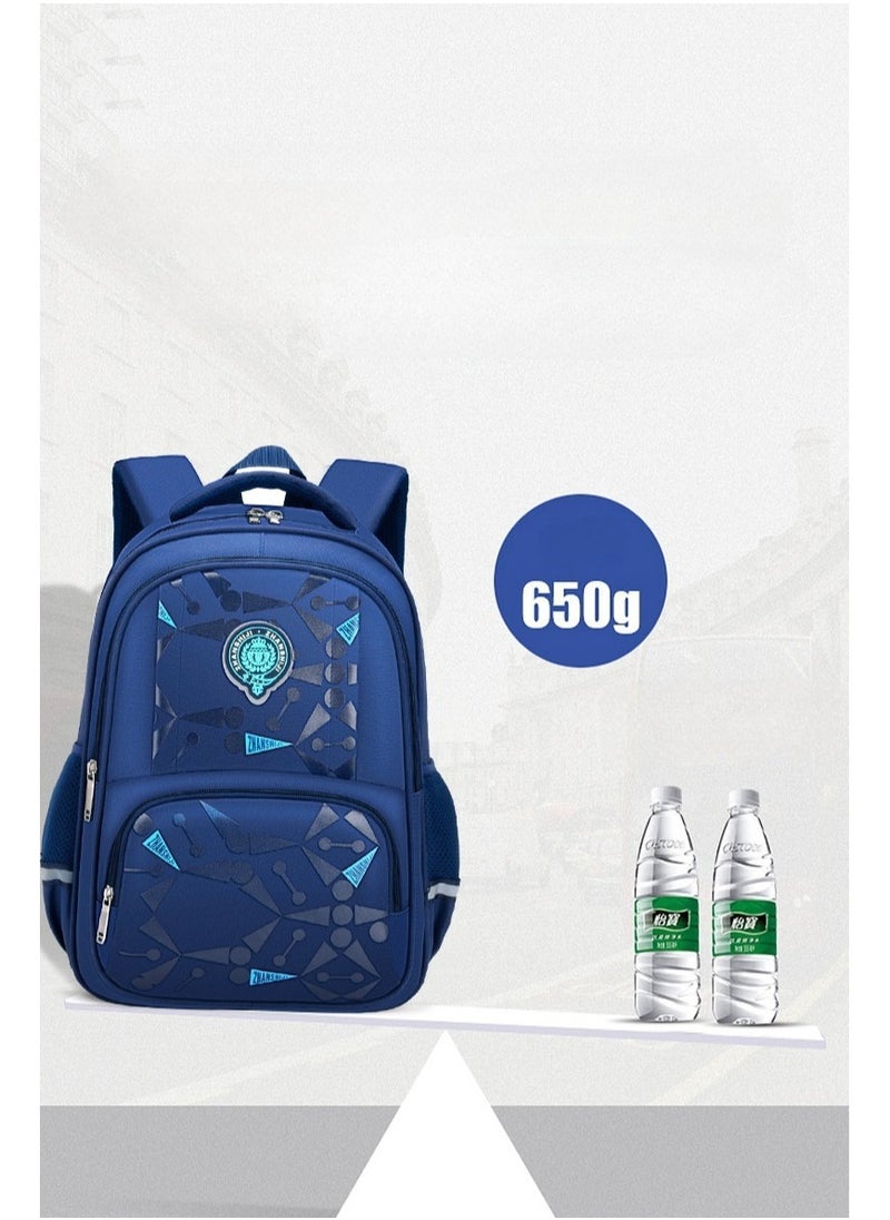 Primary School Students' Leisure Schoolbag, Lightweight, Waterproof, Large-capacity, Boys and Girls Backpack 28*41*16CM