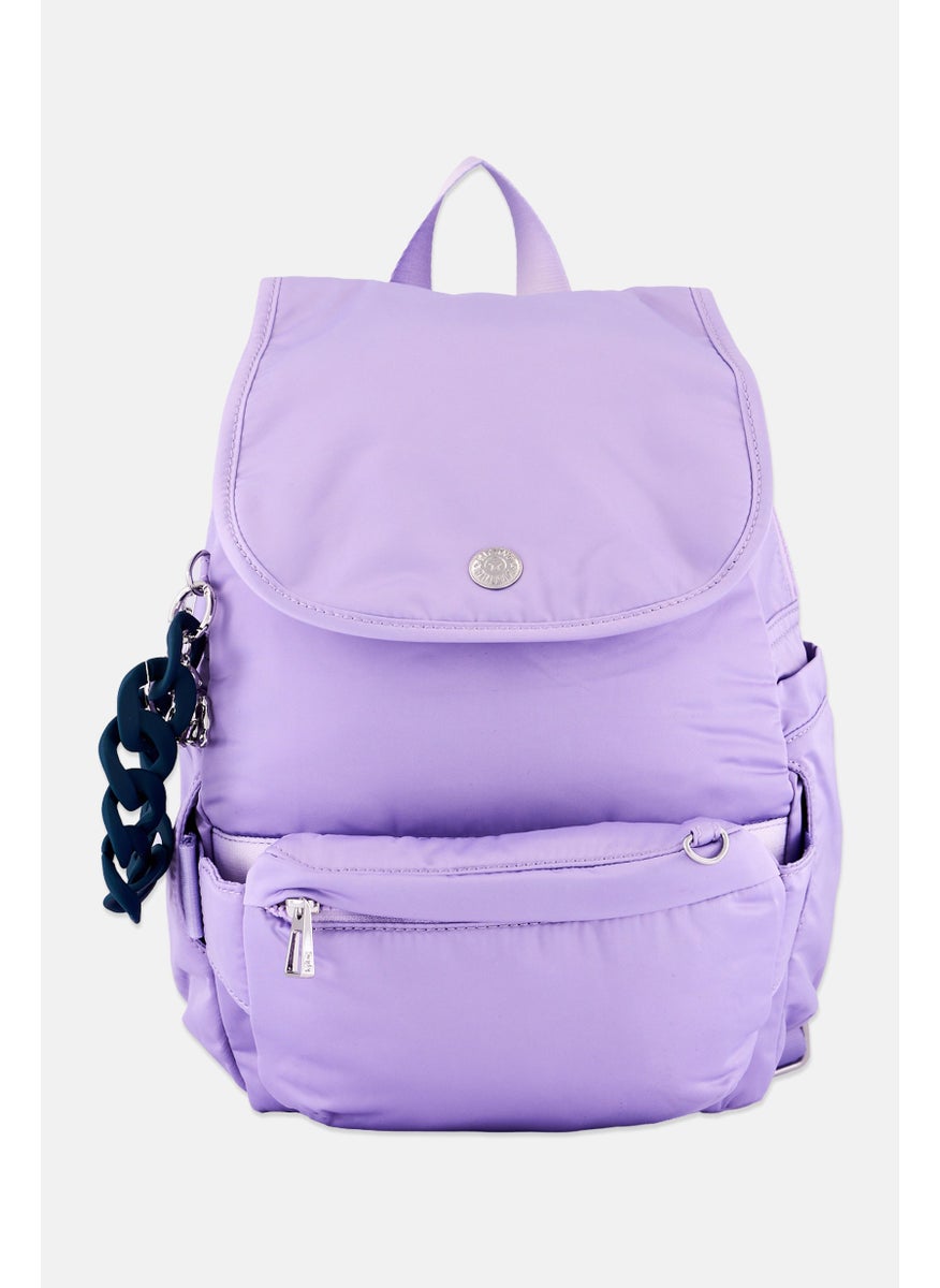 Women Brand Logo Backpacks 35 H x 32 L x 16 W cm, Lavender