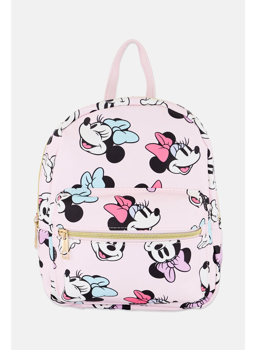Women Minnie Mouse Print Mini Backpack Bag 27 H x 24 L x 7 W cm, Multicolor