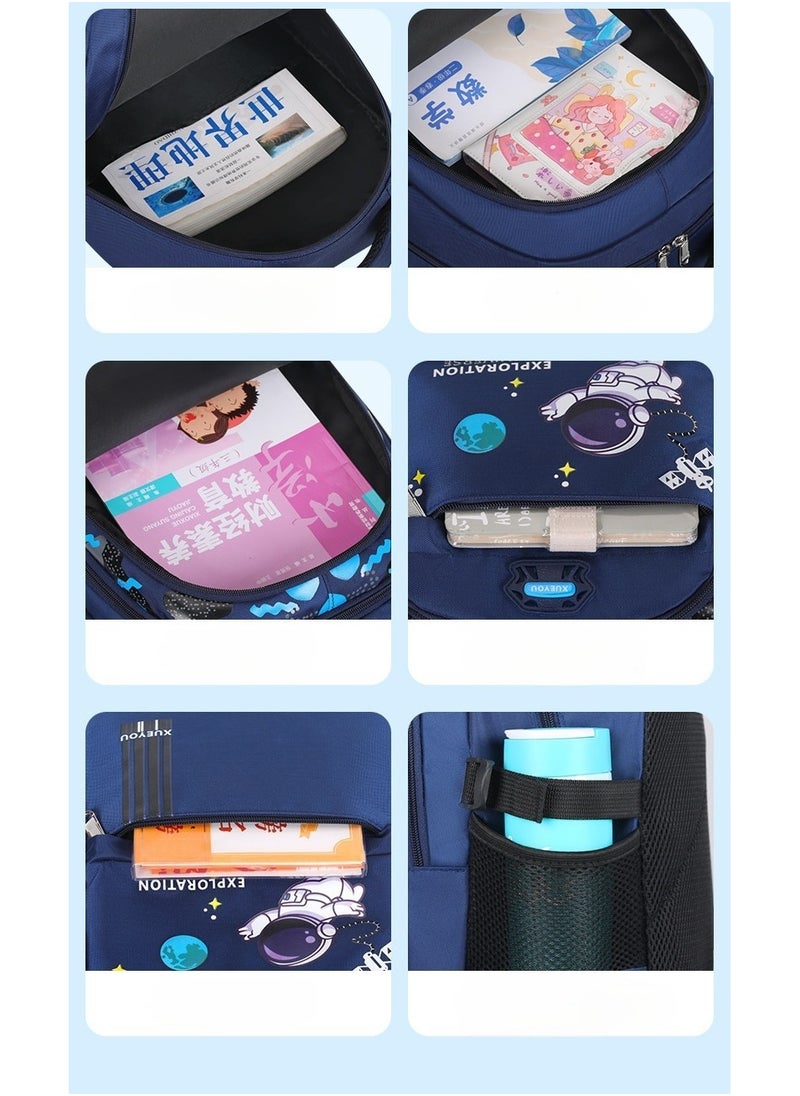 Primary School Student Leisure Schoolbag, Lightweight, Waterproof, Large-capacity Boy Children's Backpack 26*40*18CM