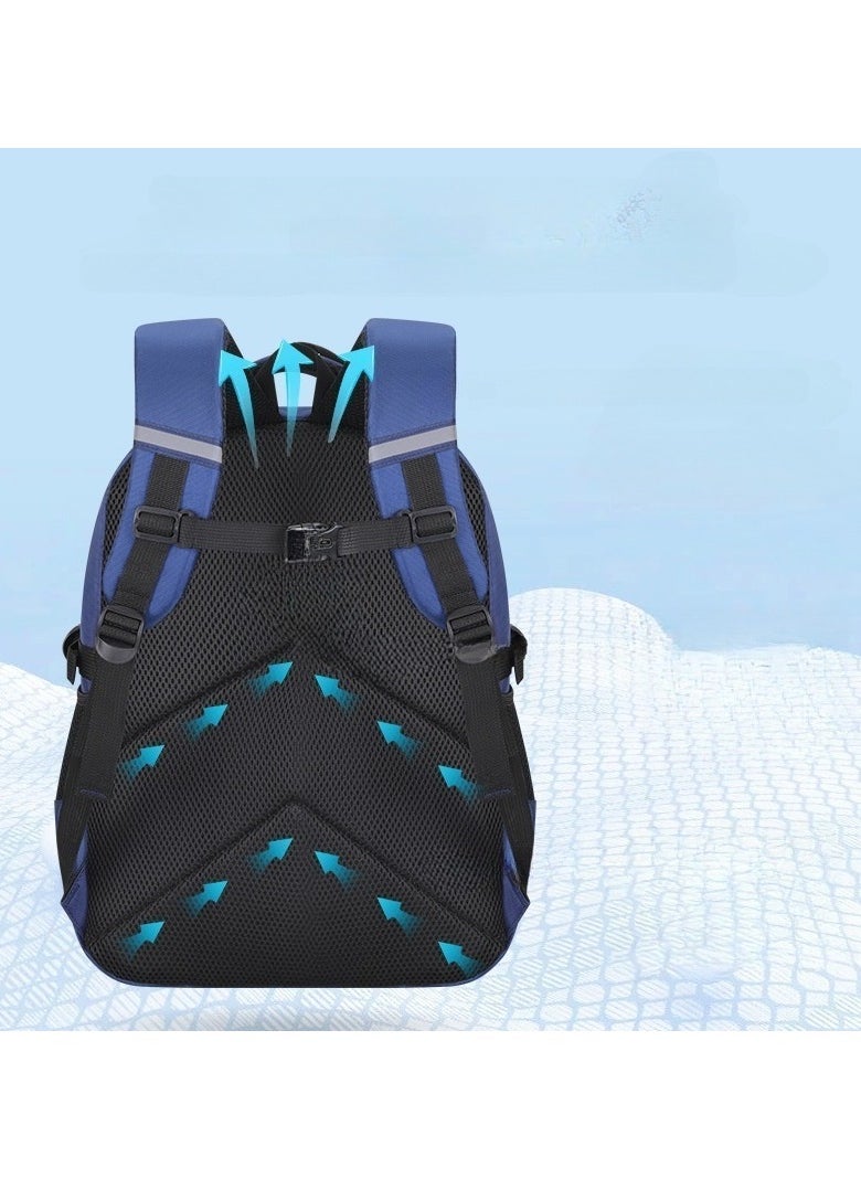 Primary School Student Leisure Schoolbag, Lightweight, Waterproof, Large-capacity Boy Children's Backpack 26*40*18CM