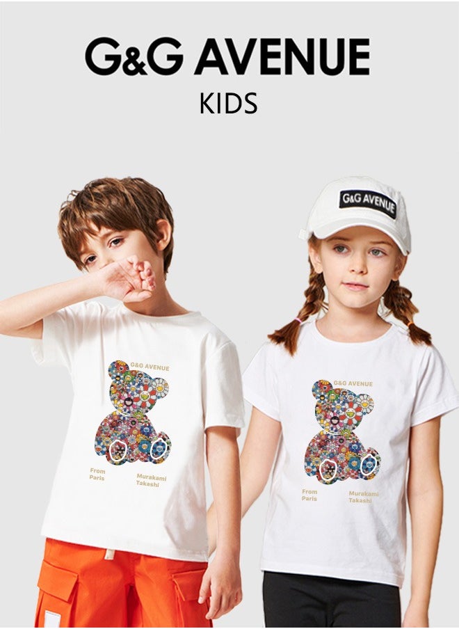 Kids T Shirts  Short Sleeve Striped T Shirt Cotton Tees for Boys or Girls Size 3 12 Years
