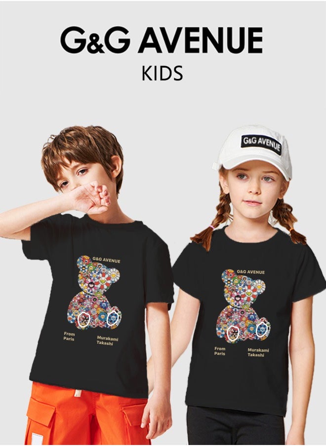 Kids T Shirts  Short Sleeve Striped T-Shirt Cotton  Tees for Boys or Girls Size 3-12 Years