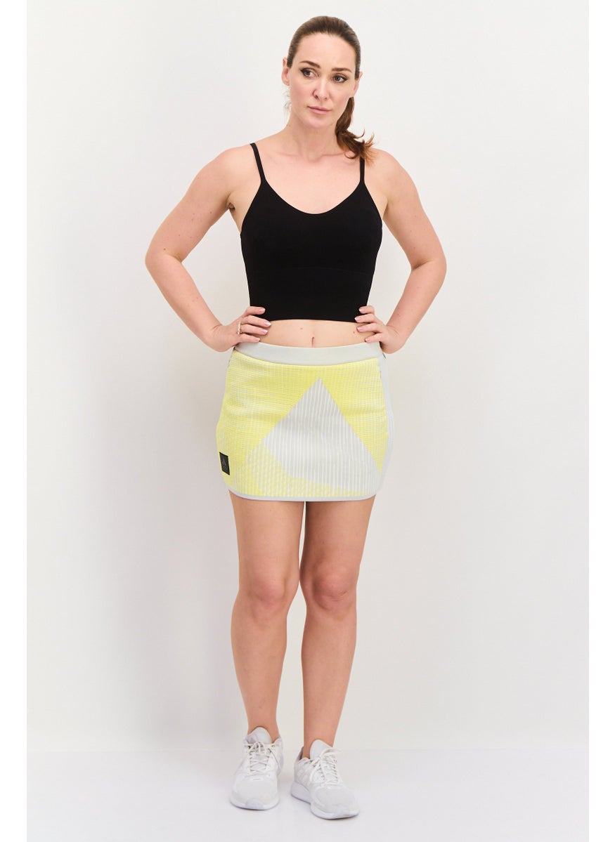 Women Sportswear Fit Statement Primekint Pull On Skort, Yellow