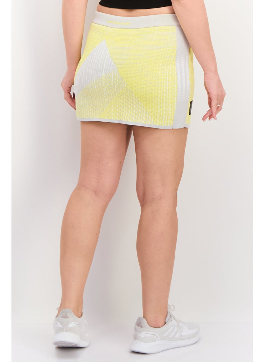 Women Sportswear Fit Statement Primekint Pull On Skort, Yellow