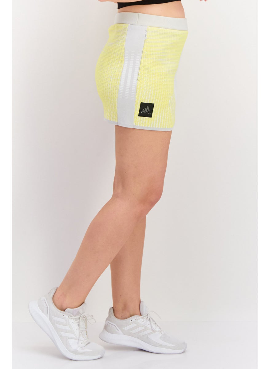 Women Sportswear Fit Statement Primekint Pull On Skort, Yellow