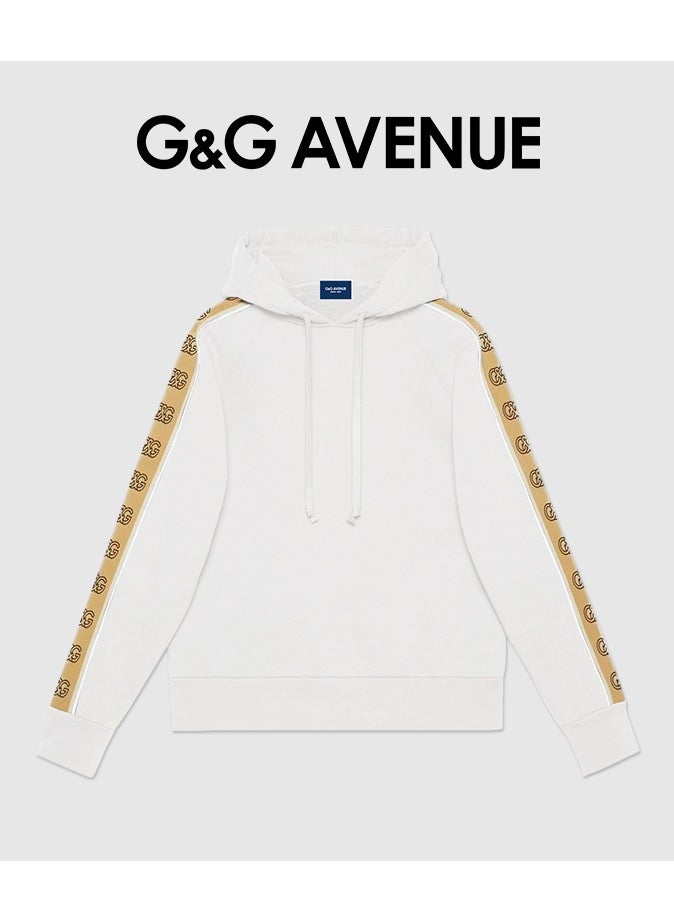 G&G AVENUE Men's hooded collar drawstring hoodie full zipper woven sports shirt casual hoodie top autumn and winter with pockets, soft and comfortable long sleeved jacket