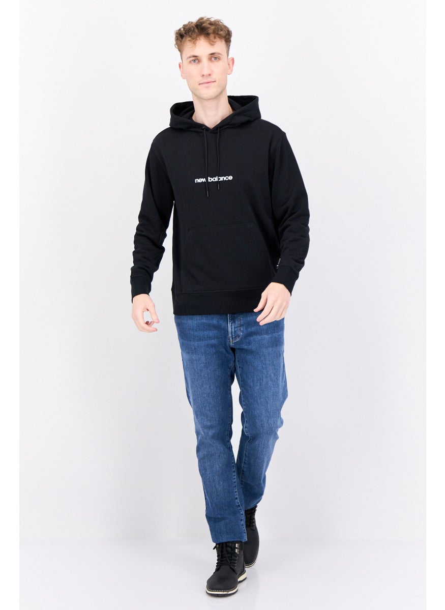 Men Sportswear Fit Long Sleeves Outdoor Hoodies, Black