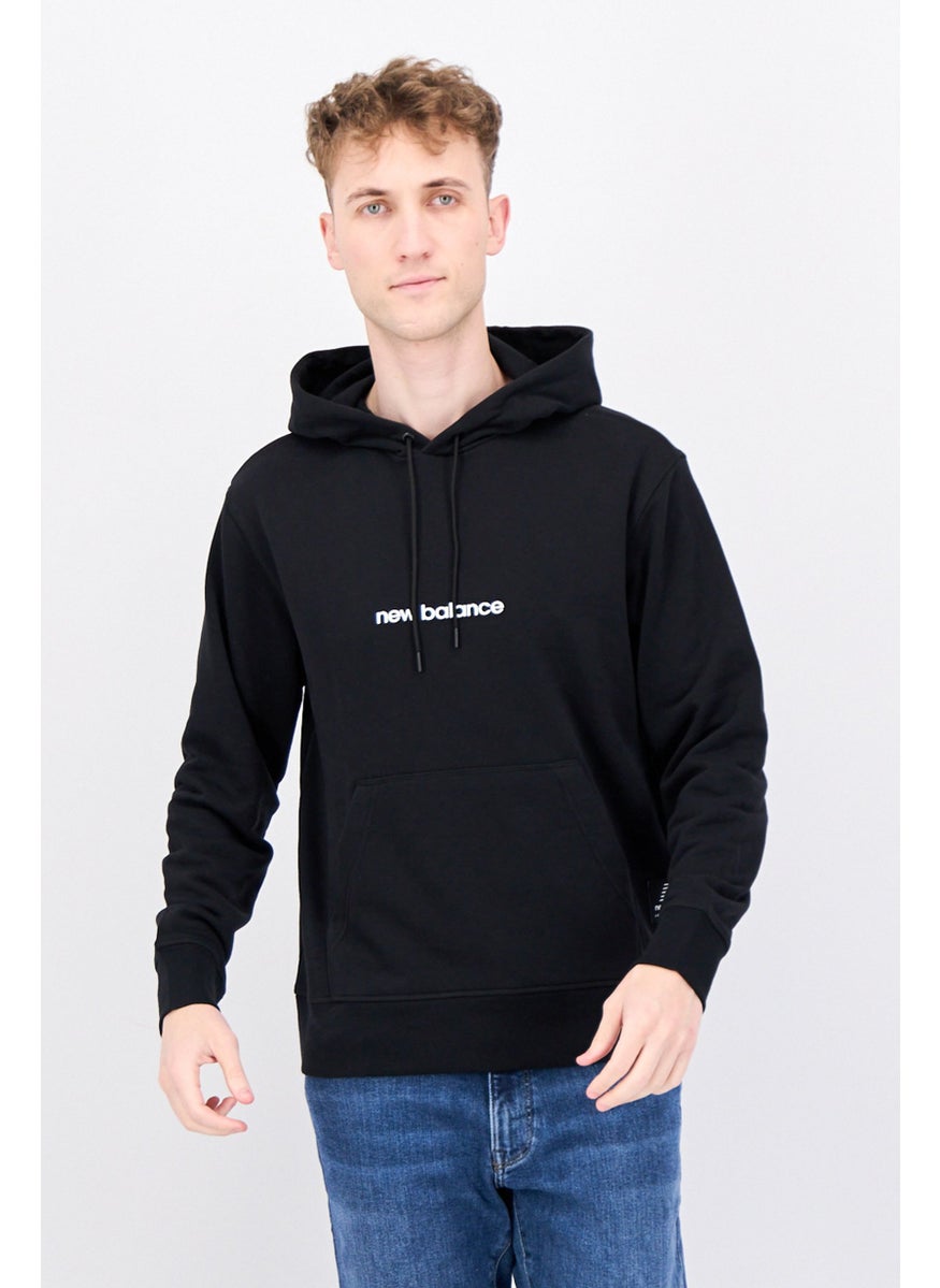 Men Sportswear Fit Long Sleeves Outdoor Hoodies, Black