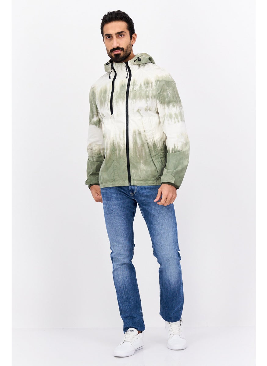 Selected Homme Men Hooded Tie Dye Long Sleeves Hoodie, Multicolor