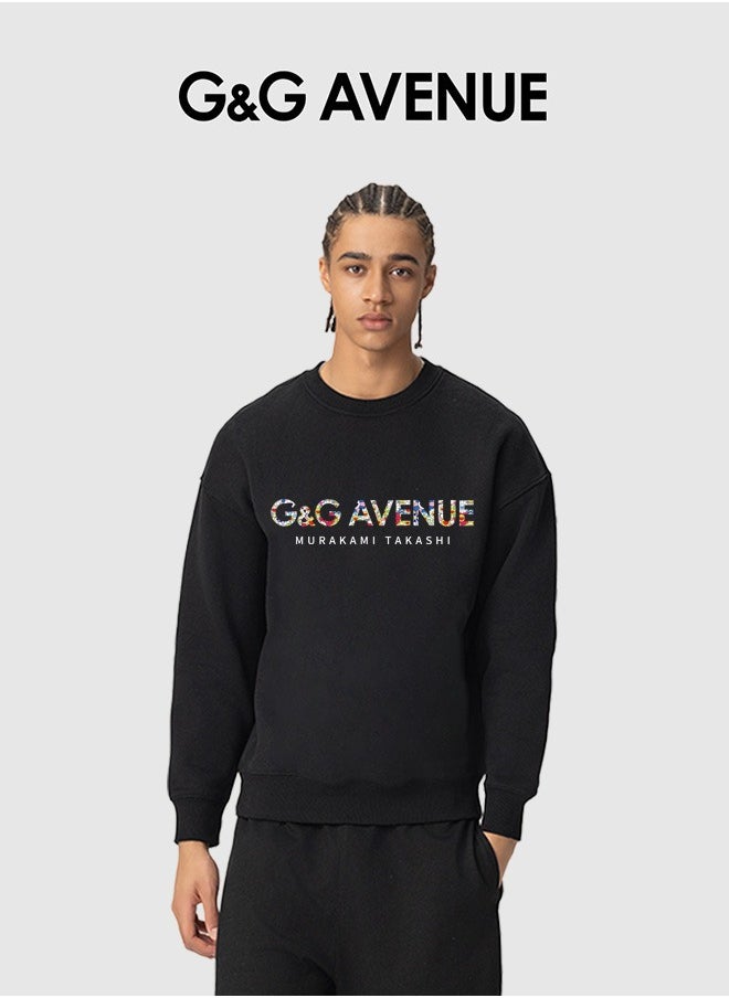 Spring and Autumn Men's Fashion Muscle Sports Shirt Sports Leisure Fitness Gym Running Loose Long Sleeve Comfortable Round Neck Long Sleeve
