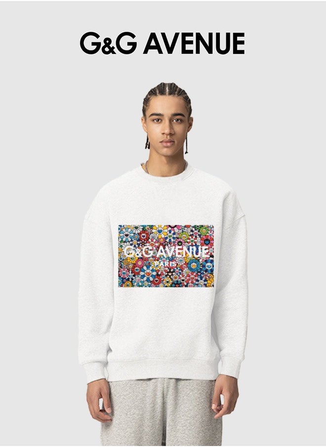 Spring and autumn unisex pure cotton round neck Oversized  sweatshirt, casual style soft beach long shirt, solid color long sleeves, hippie casual beach long sleeves