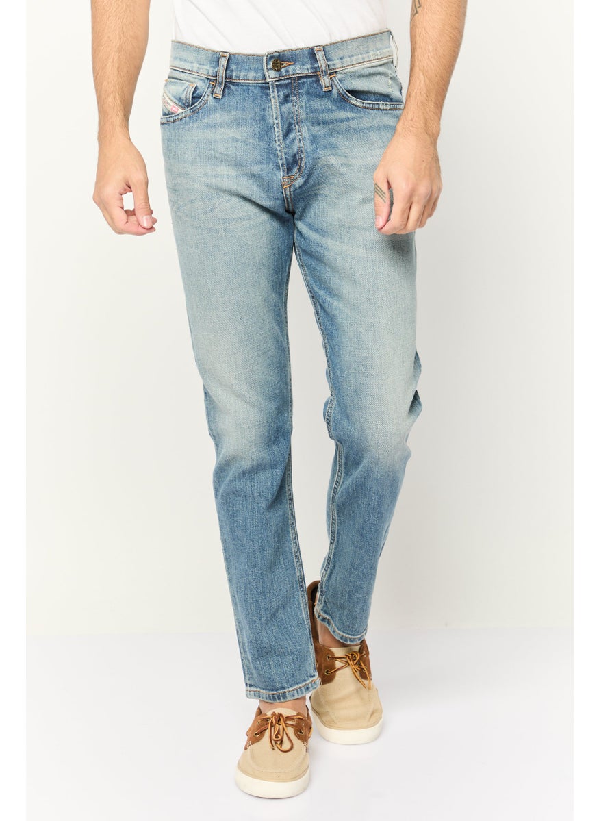 Men D-Fining Tapered Fit Rib Stretchable Jeans, Blue