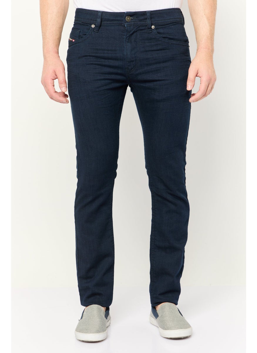 Men Thommer Slim Fit Solid Stretchable Jeans, Navy