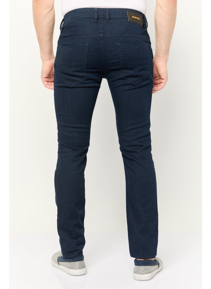 Men Thommer Slim Fit Solid Stretchable Jeans, Navy