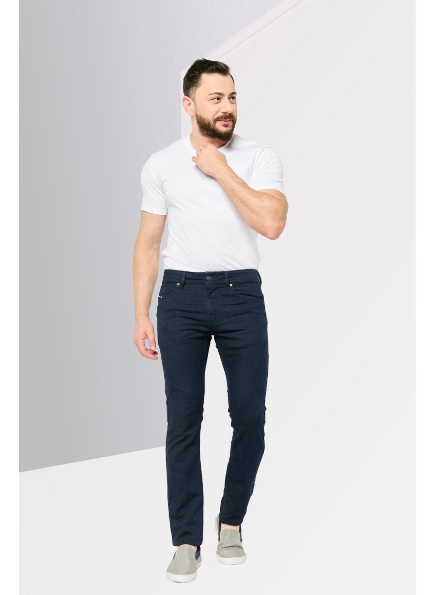 Men Thommer Slim Fit Solid Stretchable Jeans, Navy