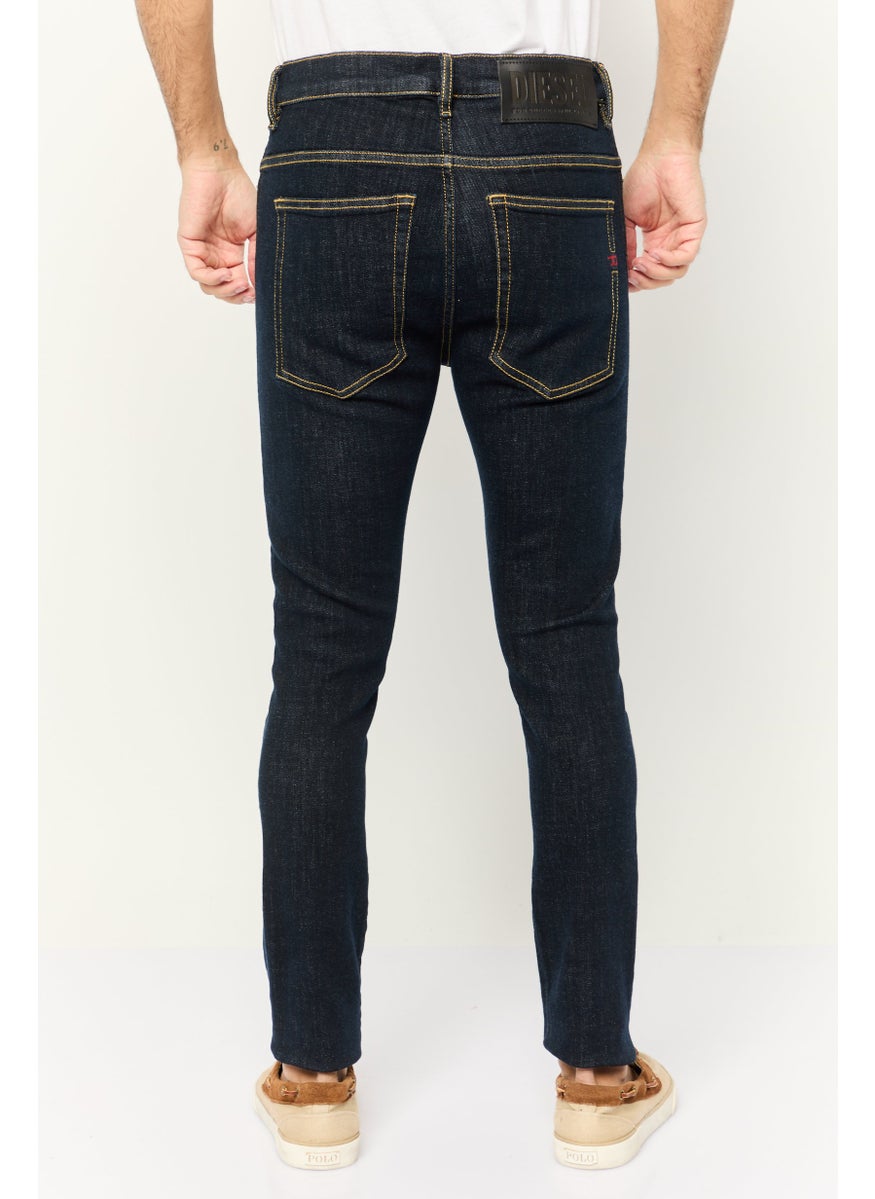 Men D Amny Skinny Fit Plain Stretchable Denim, Navy