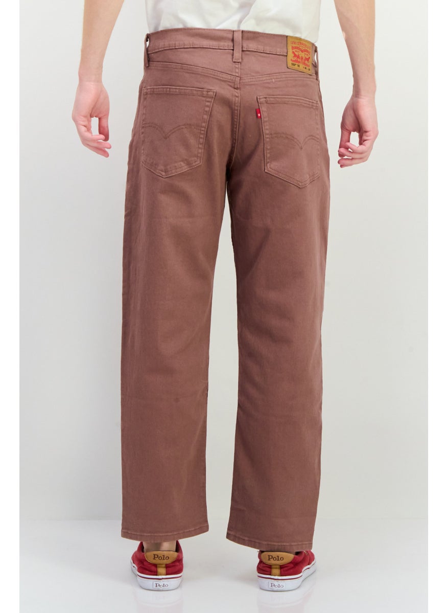 Men Regular Fit Plain Stretchable Jeans, Mauve