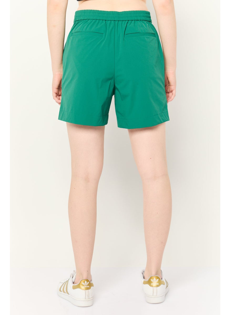 Men Solid Chino Short, Teal Green
