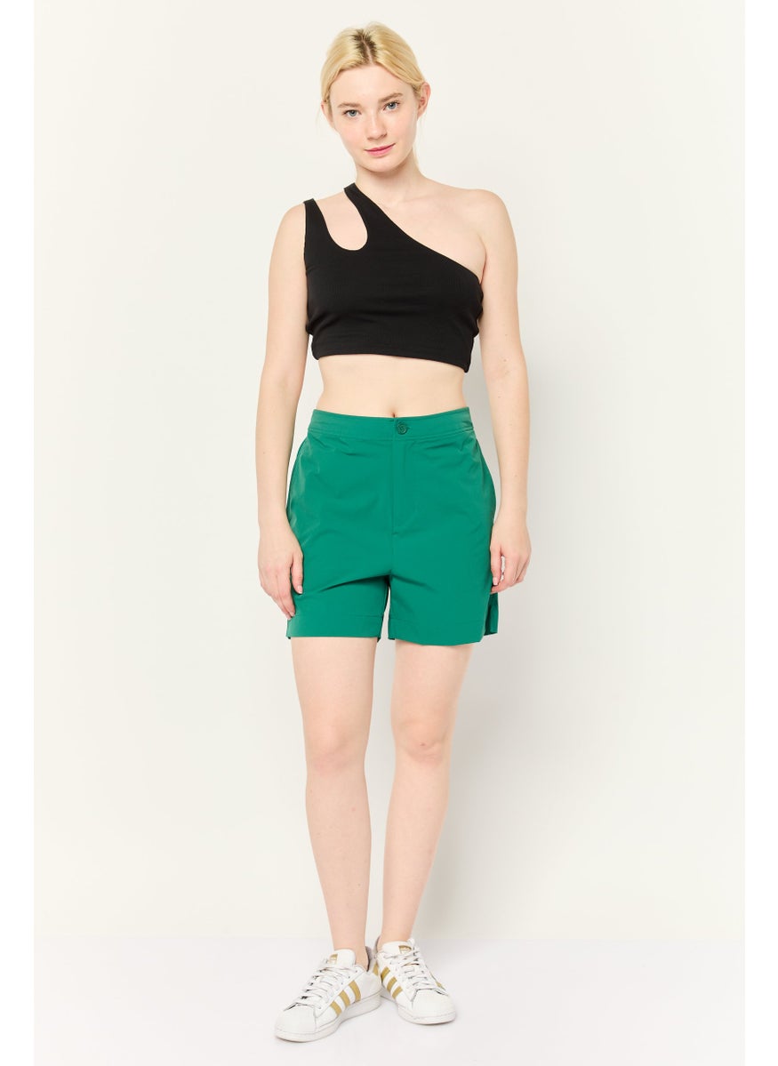 Men Solid Chino Short, Teal Green
