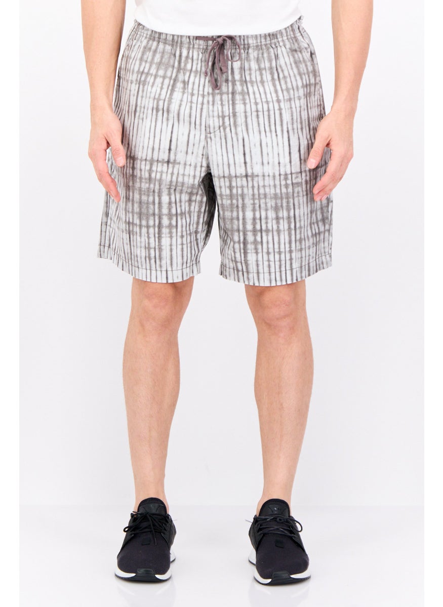 Men Tie Dye Basic Shorts, Grey