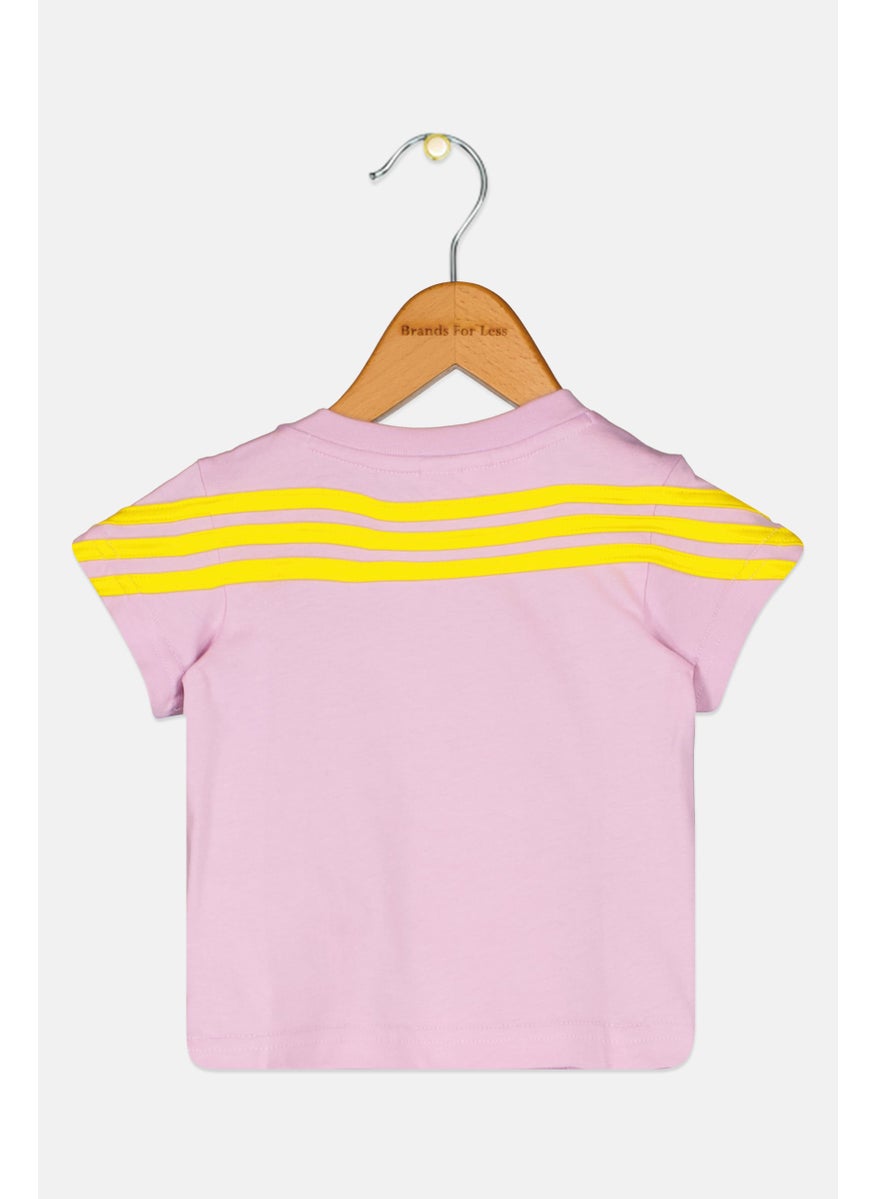 Adidas x Lego Toddlers Girl Crew Neck Short Sleeve Graphic T-Shirt, Purple