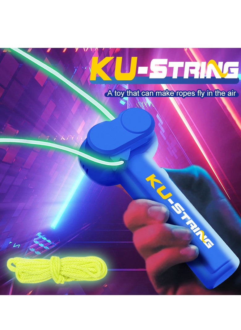 Glow-in-the-dark rope transmitter propeller Handheld fun lasso pressure reducer LED Night halo rope game Ideal gift for birthday