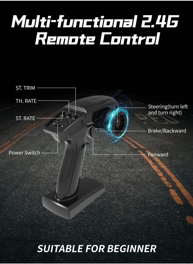 HAVT RC 1/14 Brushless Romote Control Cars with LED Headlight for Beginners. Fast 60 km/h,4X4 Offroad .RC car for adults for kids.Toys Gifts