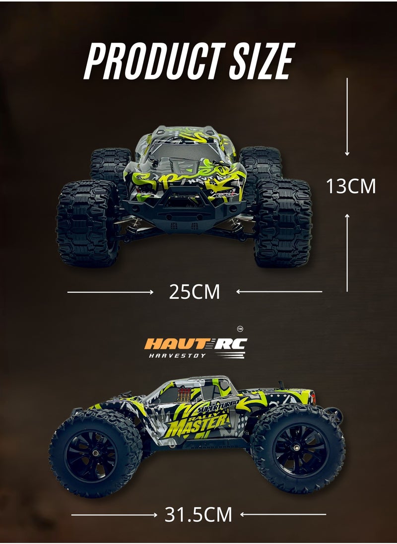 HAVT RC 1/14 Brushless Romote Control Cars with LED Headlight for Beginners. Fast 60 km/h,4X4 Offroad .RC car for adults for kids.Toys Gifts