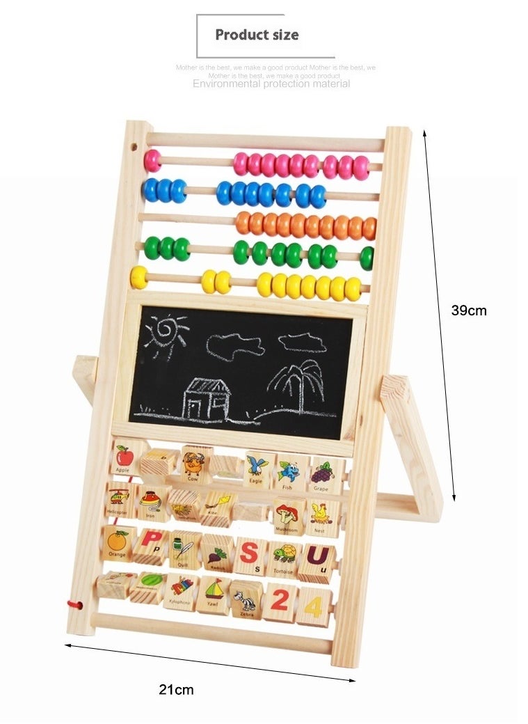 Function Board Wooden Toys Multi Functional Hands-On Painting Board Desktop Early Education Toys