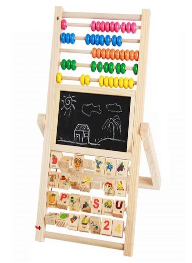Function Board Wooden Toys Multi Functional Hands-On Painting Board Desktop Early Education Toys