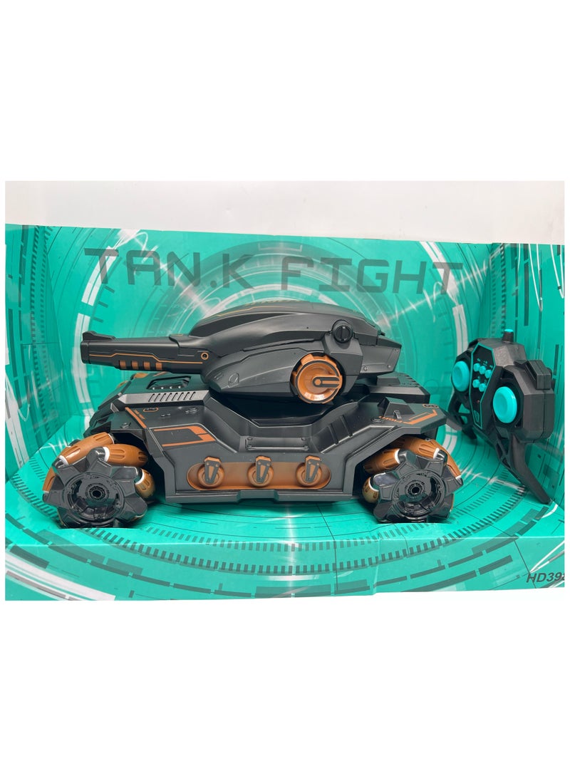 1:12 Scale Remote Control Water Bomb Tank Car Toy – 2.4G Watch Controlled RC Tank with Drift, 360° Rotation, Stunt Car for Kids, Multiplayer Battle Toy