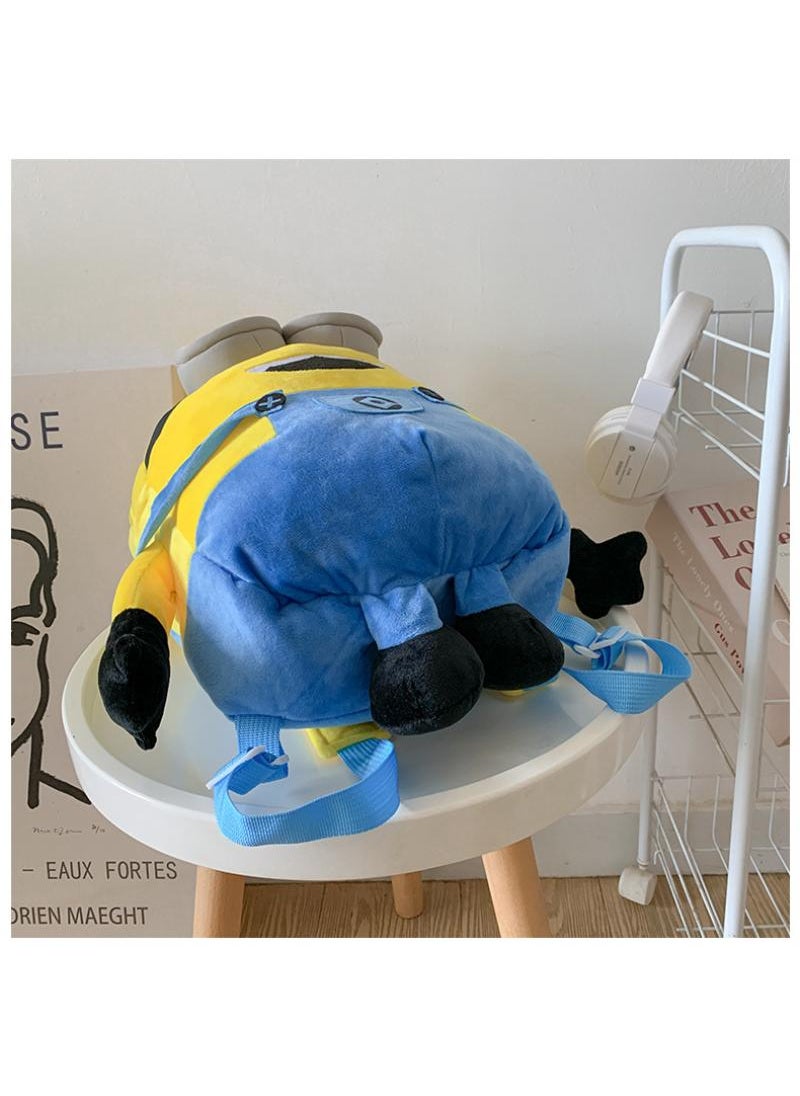 Minions Children's Plush Backpack Kindergarten Backpack Plush Shoulder Bag Gift For Kids