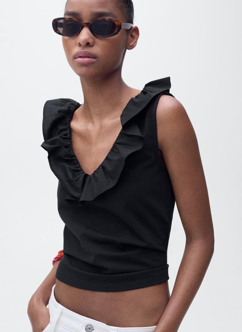 Cotton Top With Ruffles