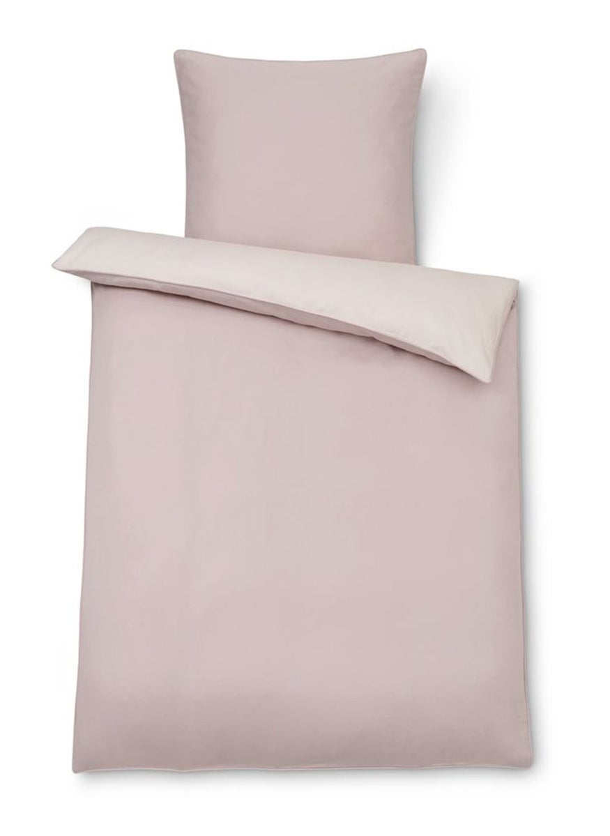 2 Piece Plain Duvet Cover and Pillow Case Set, Pink