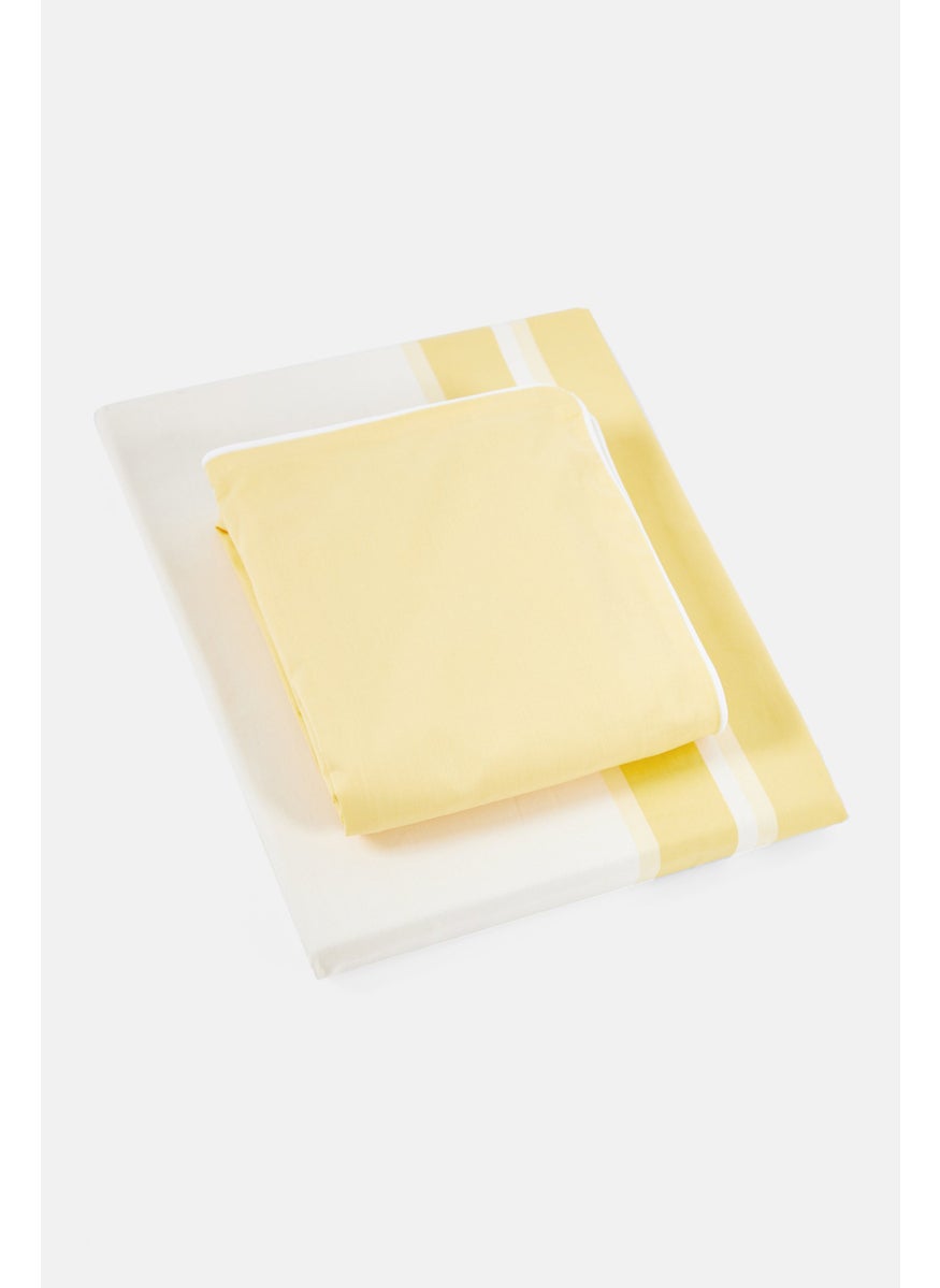 Double Percale Duvet Set 140 x 200 cm, Yellow