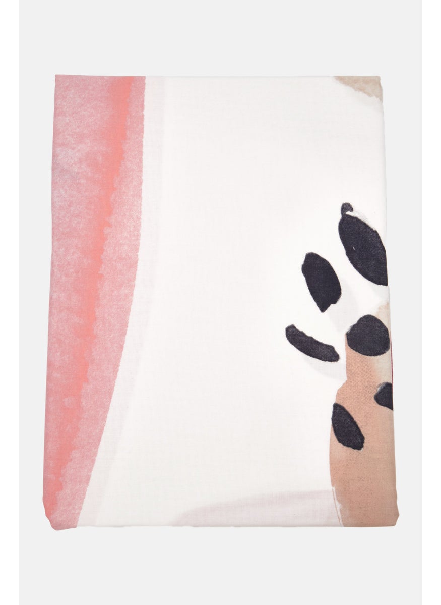 Single Percale Duvet Set 160 x 210 cm, White Combo