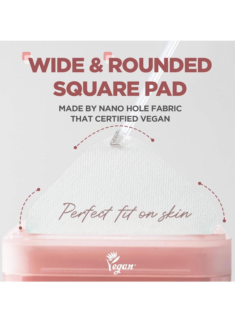 Collagen Ampoule Pad – Square Cotton Facial Toner Pads Collagen & Ceramide - Skin Firming & Restore Elasticity - Tighten Wrinkles & Lines - Vegan Eco Silk Pads, 100 Pads
