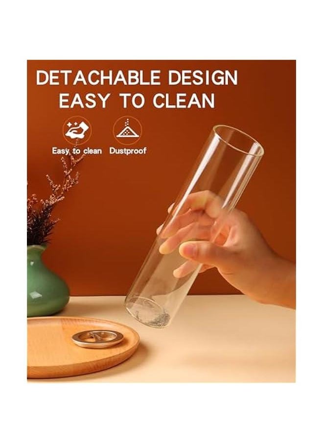 Incense Holder for Sticks 【Anti-Ash Flying】, Modern Insence-Stick Burner Holder with Removable Glass Ash Catcher, for Home Decor Yoga Meditation