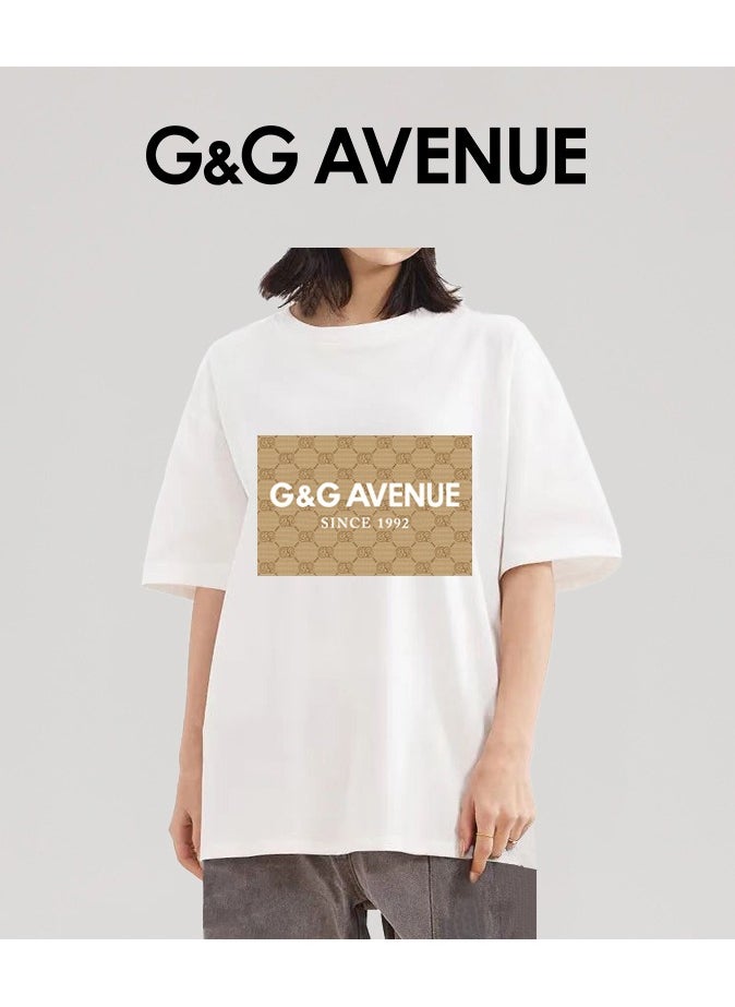Men's Oversized round neck T-shirt, pure cotton thick and high-quality, 1/2 sleeve shirt slim fit new trend white Heavy cotton fabric
