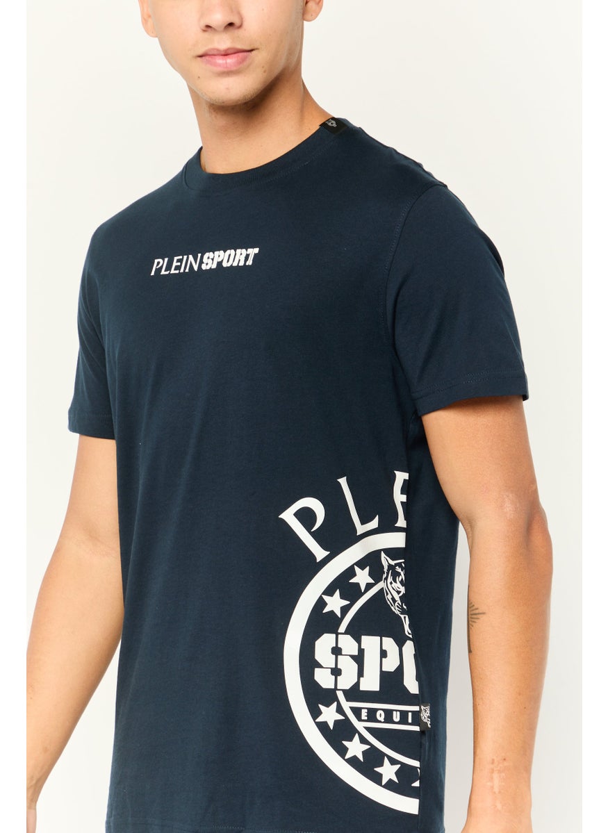 Men Sportswear Fit Short Sleeves Outdoor T-Shirt, Navy