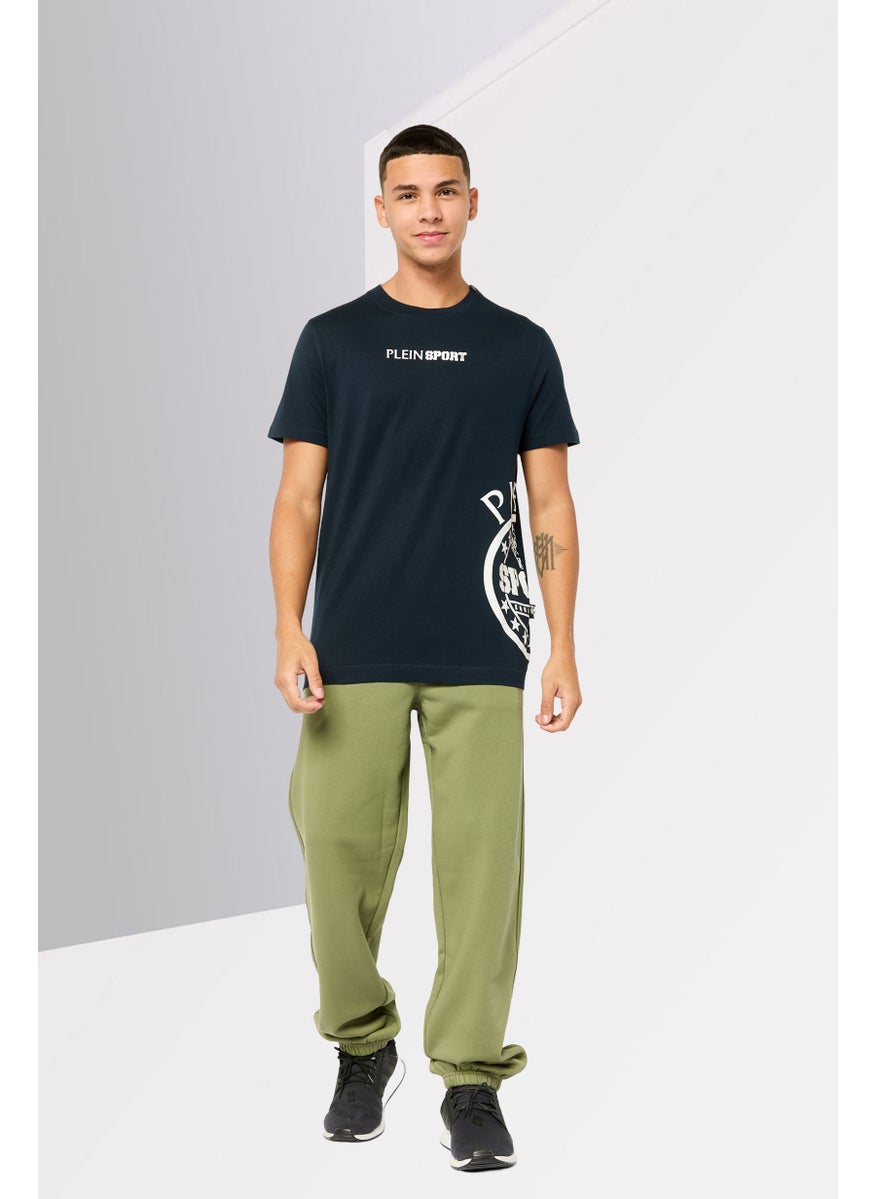 Men Sportswear Fit Short Sleeves Outdoor T-Shirt, Navy