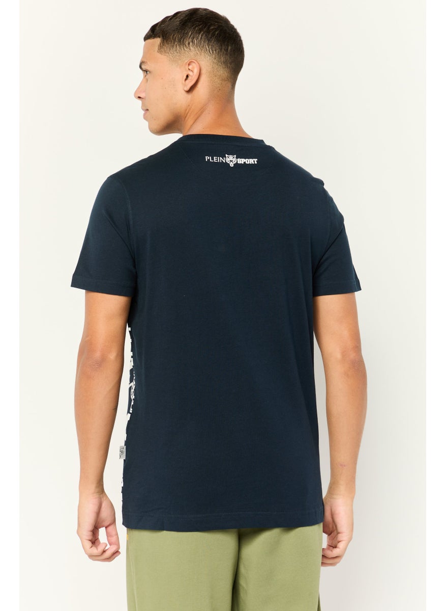 Men Sportswear Fit Short Sleeves Outdoor T-Shirt, Navy